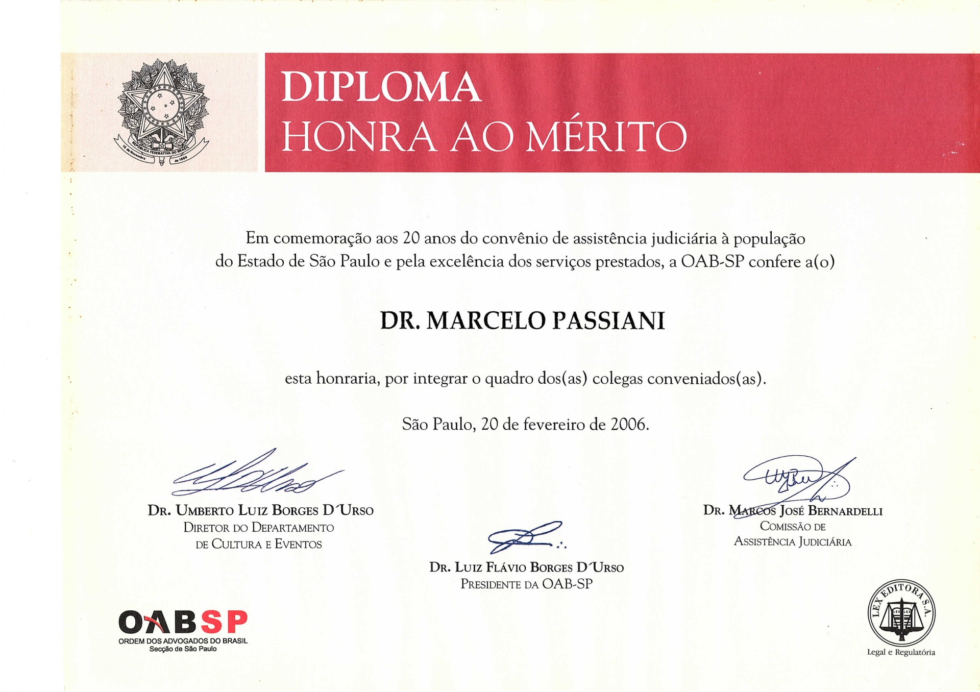 Certificado — Diploma Honra ao Mérito